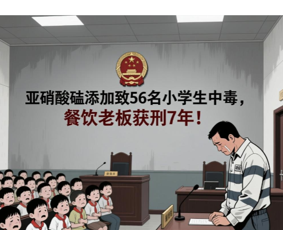亚硝酸盐添加致56名小学生中毒，餐饮老板获刑7年！
