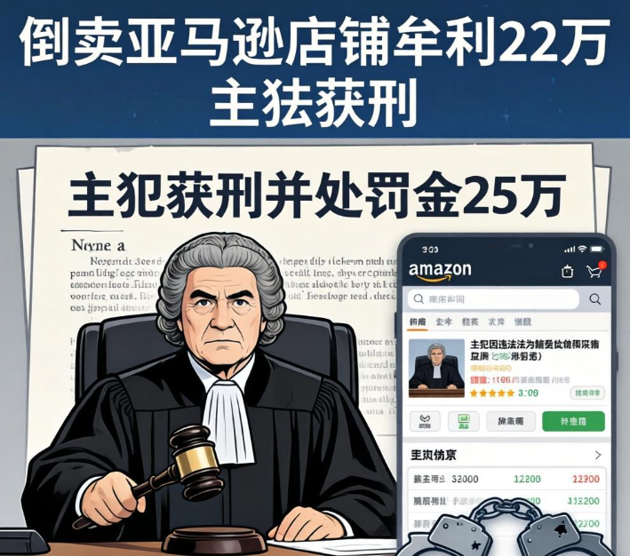 靠倒卖亚马逊店铺牟利 22 万？看似卖店，实则卖信息，主犯获刑并罚金 25 万！
