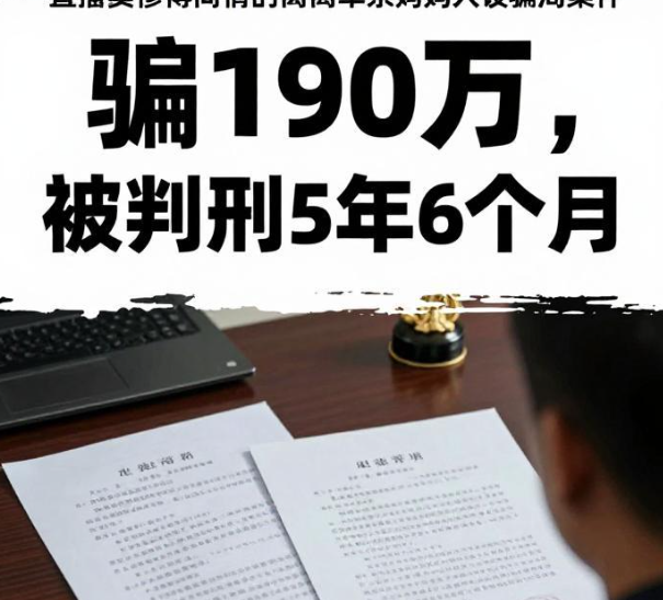 直播卖惨博同情！离异单亲妈妈人设竟是骗局，骗 190 万被判刑 5 年 6 个月！